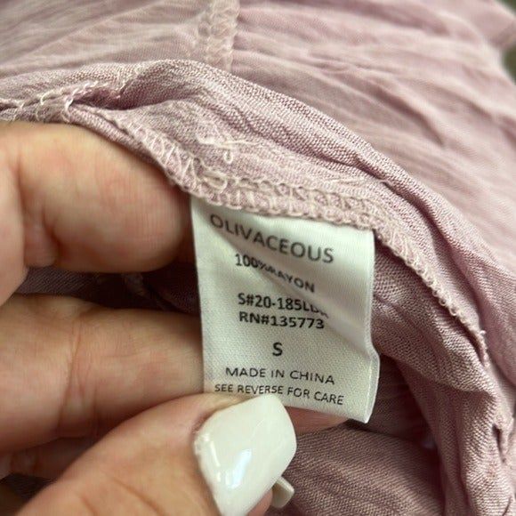 Olivaceous rayon lavender dress tube top halter attached to‎ wrap skirt - Picture 10 of 10